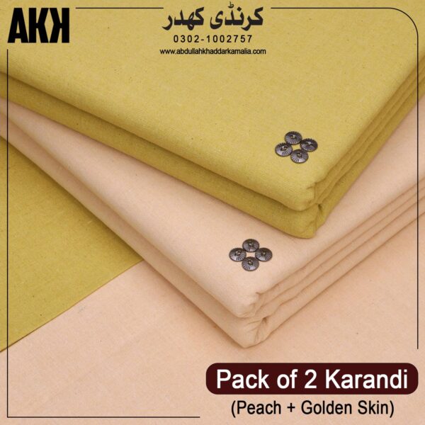 Pack of 2 Karandi ( Peach + Golden Skin)