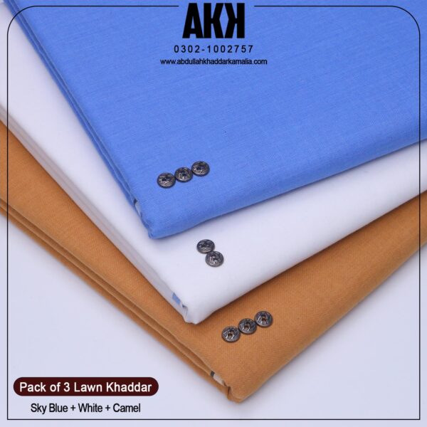 PACK OF 3 SUIT (Super White+Sky Blue+Camel)
