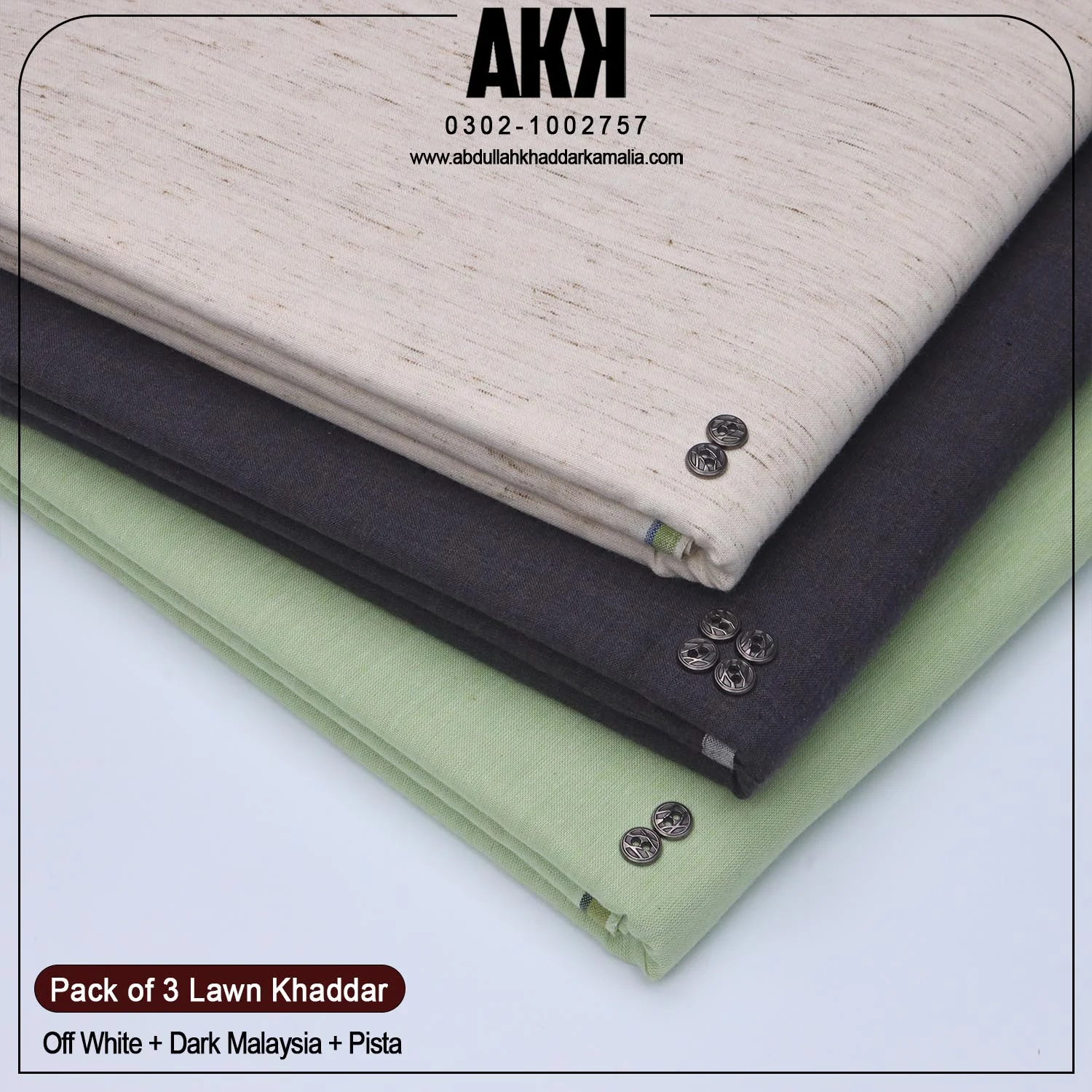 PACK OF 3 SUIT (Pist+Off White Dot+Malaysia)