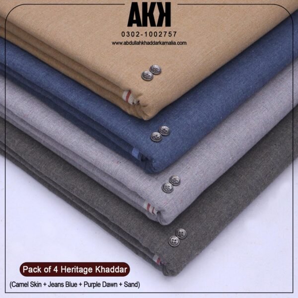 PACK OF 4( Camel Skin+Sand+Jeans Blue+Purple Dawn)