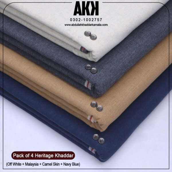 PACK OF 4( Camel Skin+Off White+Malaysia+Navy Blue)