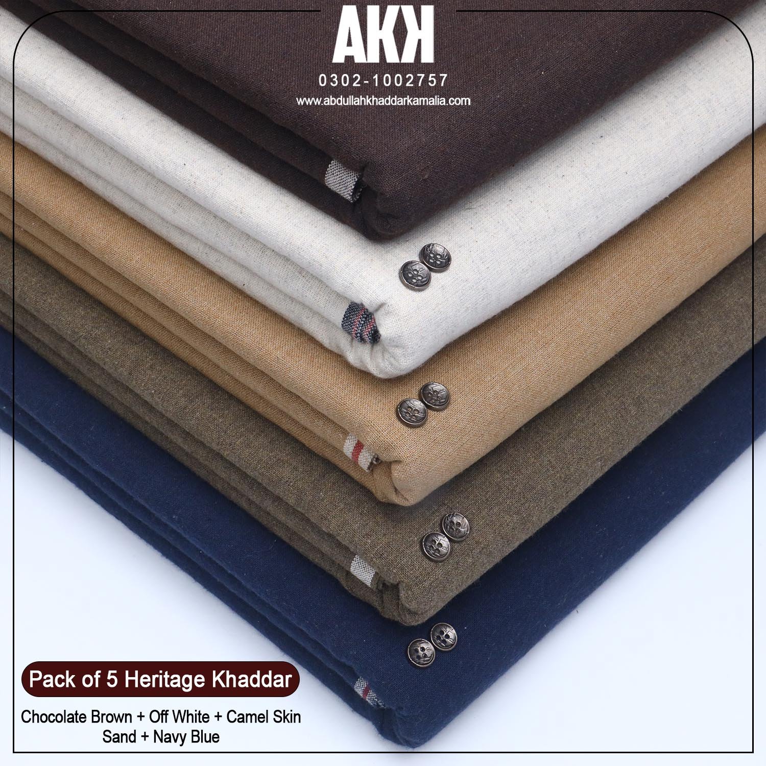 PACK OF 5(Chocolate Brown+ Off White+Camel Skin+Sand+Navy Blue)