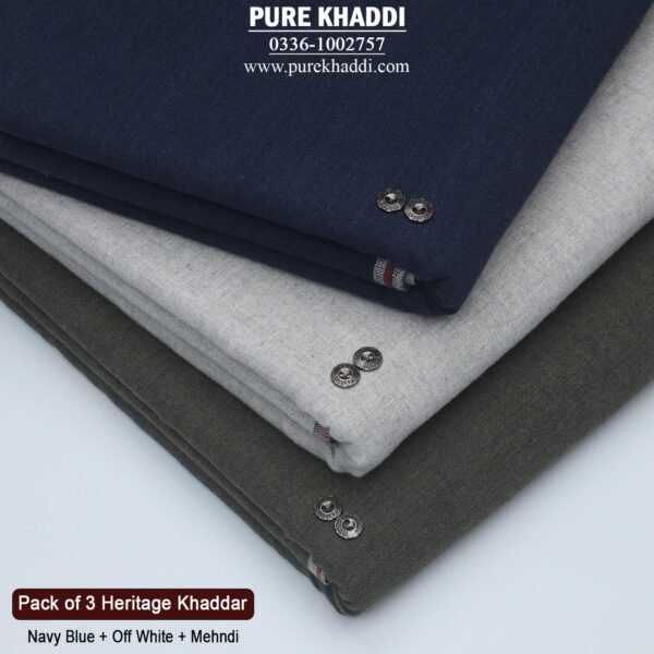 PACK OF 3(Navy Blue+Off White+Mehndi)