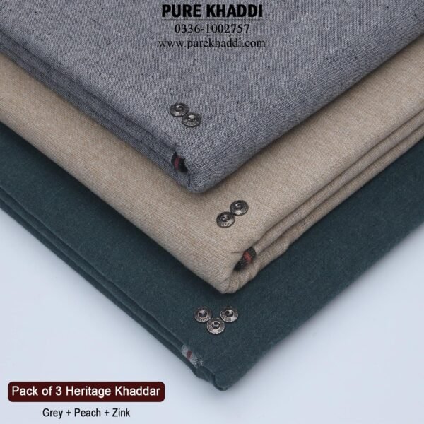PACK OF 3(Grey+Peach+Zink)