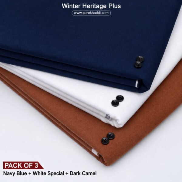 PACK OF 3(Navy Blue+White Special+Dark Camel)